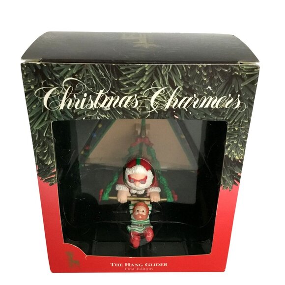 VTG CHRISTMAS CHARMERS “THE HANG GLIDER” ORNAMENT 1ST EDITION SANTA’S BEST NOS - Picture 1 of 7
